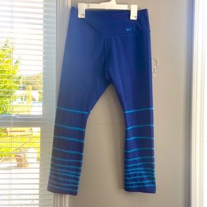 Dry fit Nike leggings, small, dark blue and light blue, never worn